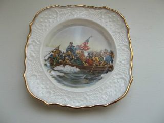 Washington Crossing The Delaware By Emanuel Leutze Historical Collectors Plate