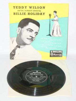 Teddy Wilson & His Orchestra Featuring Billie Holiday - 1955 10 " Vinyl Lp - Ex