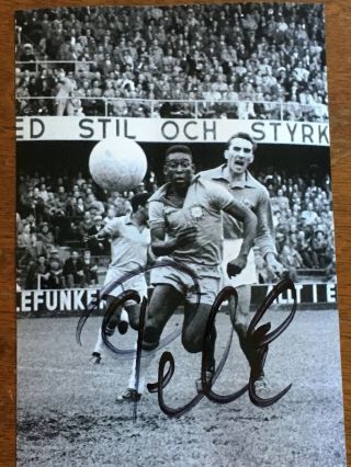 Pelé Autograph Hand Signed Photo Pele