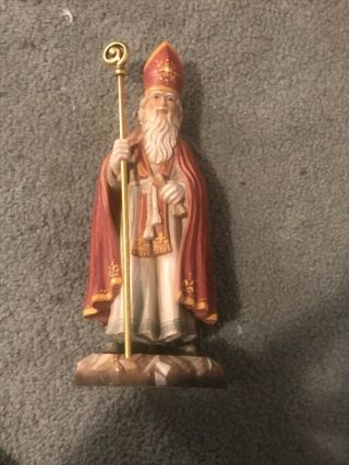 Anri Italy Vintage Old Time Santa Claus Figure 7” 12/96 Hand Signed