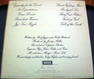 The Rolling Stones - Beggars Banquet (lp,  Album,  Mono,  Unboxed Decca Logo)