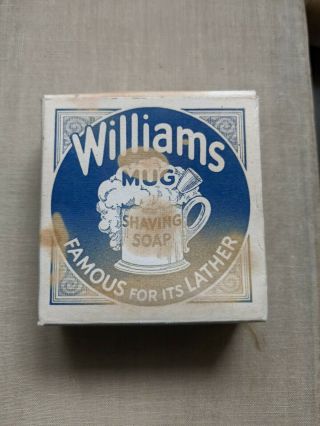 Vintage Williams Mug Shaving Soap Box Glastonbury,  CT USA 2