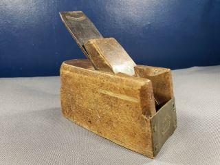 Antique English Wood Moulding Plane Old Hand Tool Amathieson & Sons Glasgow