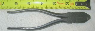 Vintage Utica Ny 1950 - 6 6 " Linesman Pliers Side Cutter Tool,  Electrician 