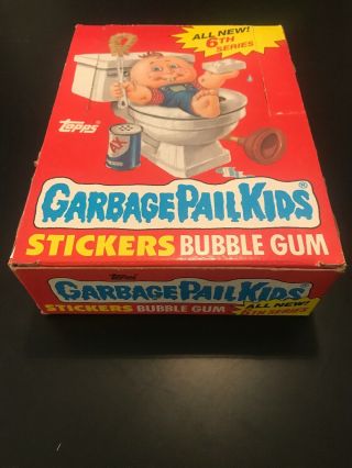 1986 Topps Garbage Pail Kids Series 6 Vintage Empty Display Box