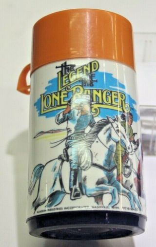 VINTAGE 1980 Alladin LEGEND OF THE LONE RANGER LUNCHBOX WITH THERMOS 3