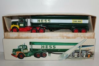 1968 Hess Toy Tanker Truck With Inserts Lights Marx