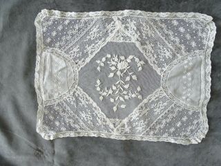Antique French Lovely Normandy Lace Doily