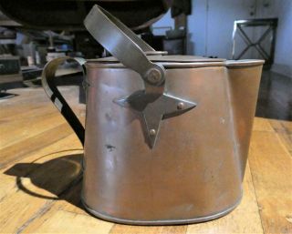 Antique - Arts & Crafts - Handmade Hammered Copper Tea Kettle Teapopot