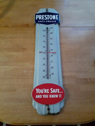 Vintage Prestone Anti - Freeze Thermometer