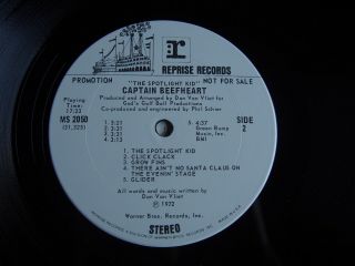 CAPTAIN BEEFHEART - The Spotlight Kid LP 1972 PROMO w/ INSERT Reprise MS 2050 3