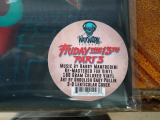 Friday The 13th Part 3 3D Soundtrack 2 lp Waxwork Records OOP 2