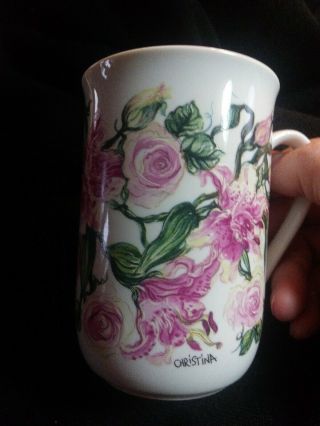 Potpourri Press " Liles & Roses " 1992 Mug/cup By Christina