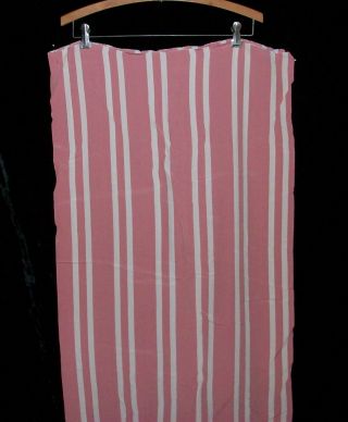 Vintage 30s 40s Pink & White Stripe Rayon Dress Fabric 4 Yards