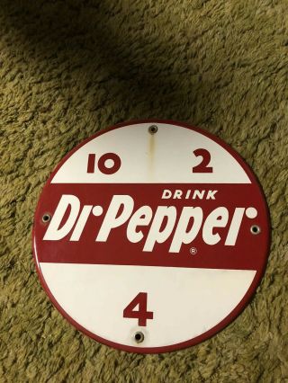 Dr Pepper Porcelain 10 Inch Soda Pop Sign