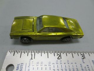 1968 Redline Hot Wheels Custom Dodge Charger (metallic Light Green Color) O
