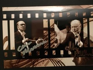 Ennio Morricone & John Williams Hand Signed Autographs Photo - Composers
