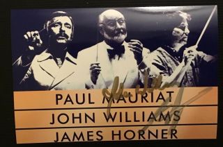 John Williams & James Horner Hand Signed Autograph Photo - - Composers