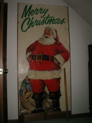 Vintage Merry Christmas Santa Claus Store Display Poster 6 