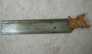 Vintage Warranted Superior Hand/mitre Saw 24” Blade Great Saw