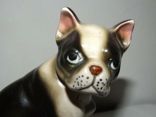 Vintage Lefton 2164 Ceramic Dog Boxer?bulldog? Figurine
