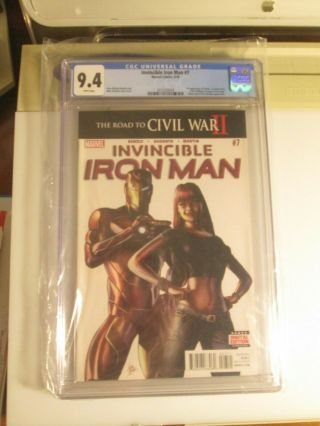 Invincible Iron Man 7 Cgc 9.  4 First Riri Ironheart Marvel Comic Book
