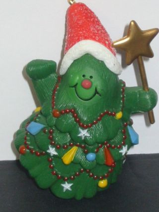 Hallmark 1982 Jolly Christmas Tree Ornament Vtg 80 
