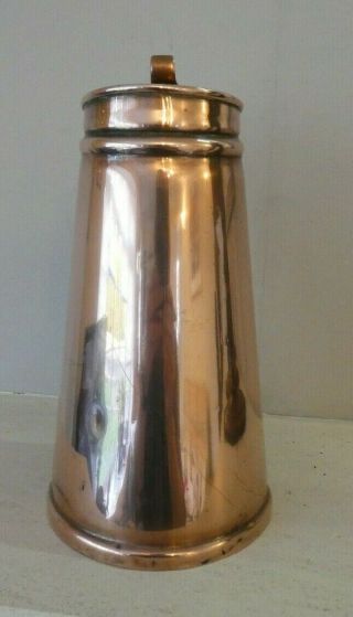 WAS Benson Arts and Crafts Copper Brass Lidded Jug 3