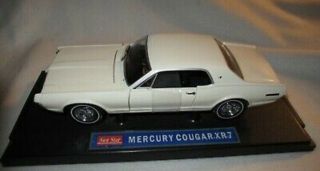 Rare 1967 Mercury Cougar Xr7,  White,  1/18 Scale By Sun Star