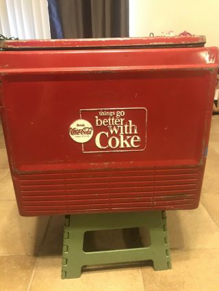 Vintage 1950’s Coca - Cola Cooler Metal - Made In America