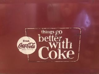 Vintage 1950’s Coca - Cola Cooler Metal - Made In America 2