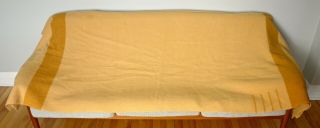 Vintage 4 Point Hudson Bay Company 100 Wool Blanket 91 " X 76 " Made In England