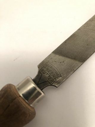 Keen Kutter Mill Bastard File With Cracked Wood Handle