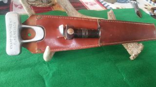 Vintage Knapp Sport Saw W/match Holder In Handle & Western Hunting Knife