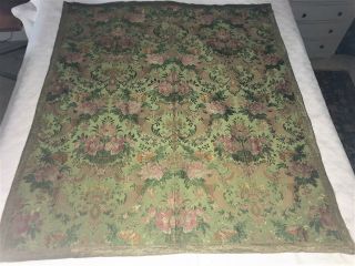 Antique French Silk Brocade Panel France 48 " X 55 "