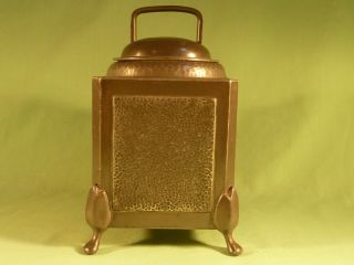 Arts & Crafts Period Pewter Biscuit Barrel / Tea Caddy Frank Cobb & Company 5119