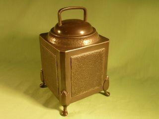 Arts & Crafts Period Pewter Biscuit Barrel / Tea Caddy Frank Cobb & Company 5119 3