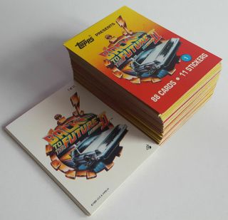 Back To The Future - Part Ii - Complete 88 Card & 11 Sticker Set - 1989 Topps Nm