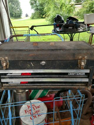 Vintage Craftsman Rally Box 2 Drawer Tool Box 1986 Mechanic Machinist Tool Chest