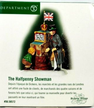 Dept 56 Village The Halfpenny Showman Dickens London England 58572