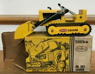 Vintage Tonka Yellow Loader No 352 With Box