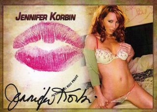 Jennifer Korbin Benchwarmer 2019 Playboy Expo Signature Autograph Kiss Lips
