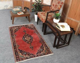 3x4 Vintage Oriental Wool Handmade Traditional Carpet Floral Farmhouse Area Rug 2