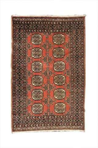 3x5 Vintage Oriental Wool Handmade Traditional Carpet Geometric Rustic Area Rug