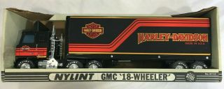 Nylint Gmc 18 Wheeler Harley Davidson Semi Tractor Trailer Truck - -