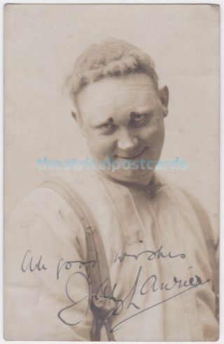 Music Hall Comedian And Actor Jay Laurier In Costume.  Signed Postcard