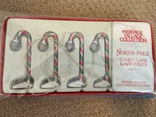 Department 56 - Candy Cane Lamp Posts - Set Of 4 52621