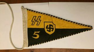 Extremely Rare Anti - Partisans German Ww2 Ss Pennant