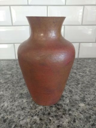 Arts And Crafts Mission Hammered Copper Ramon Ramirez 7.  5 " Vase Signed Sh
