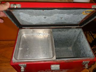 Vintage Coca - Cola Airline Cooler 1940s - 1950s with tray 2